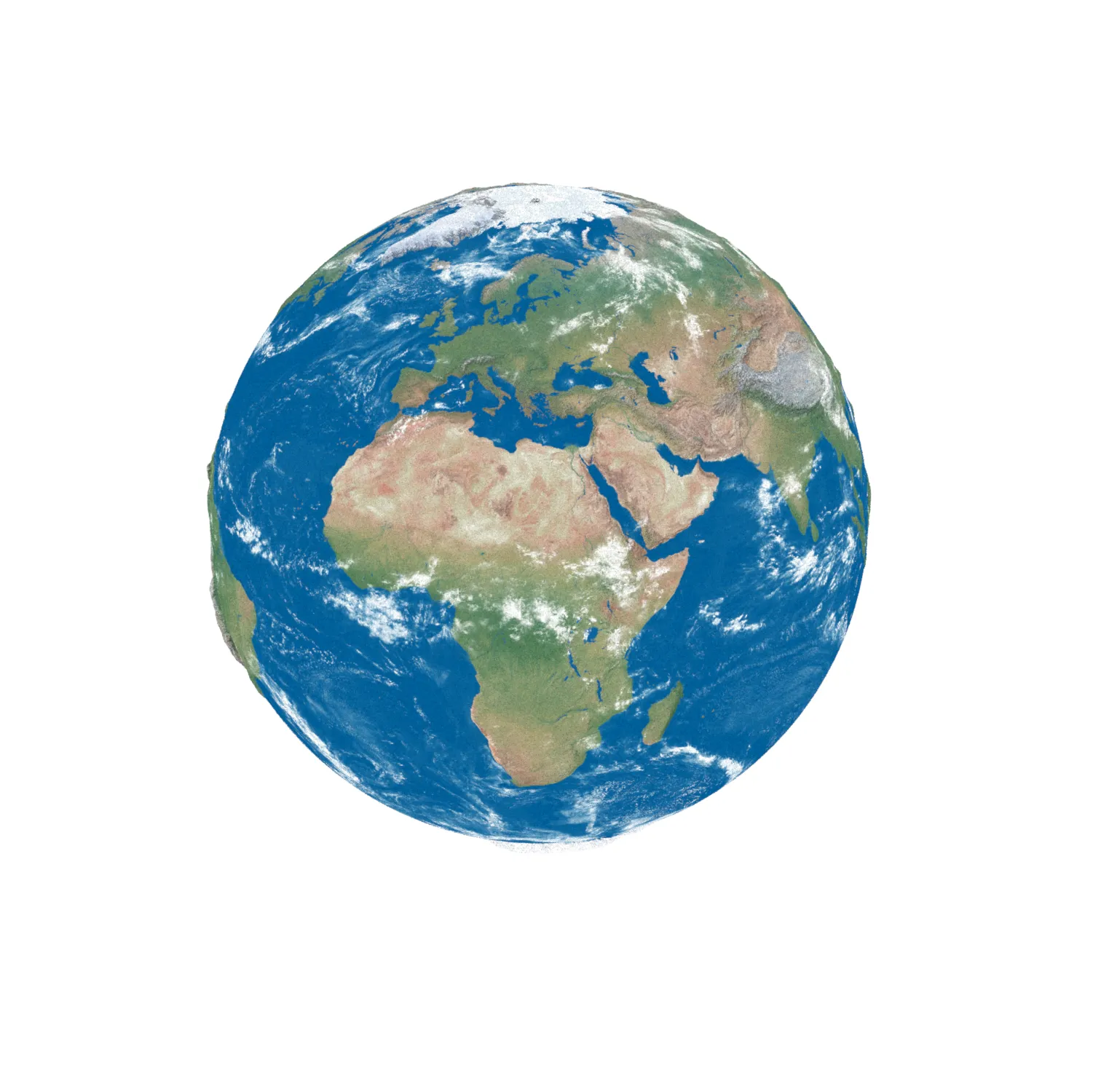 3D model of the Earth with a high resolution texture.